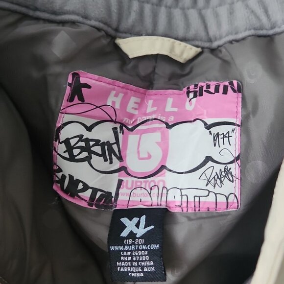 BURTON | Snow ski pants cream yellow sz 18 20 XL - Picture 4 of 5